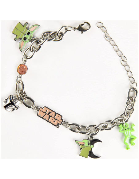 Pulsera de Encanto Bebé Yoda Bioworld 25.4 cm The Mandalorian Pulsera de Encanto Bebé Yoda Bioworld 25.4 cm The Mandalorian