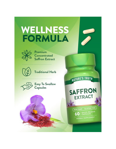 Extracto de Azafrán Nature's Truth 60 Cápsulas Antioxidante