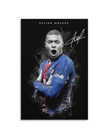 Póster Kylian Mbappé en Lienzo 40x60cm Decoración Hogar Póster Kylian Mbappé en Lienzo 40x60cm Decoración Hogar