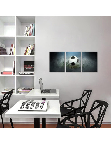 Decoración de Pared de Lona de Fútbol YeiLnm 30x40cm 3 Paneles