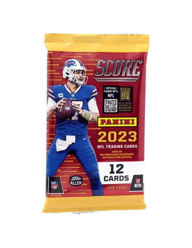 Paquete de Tarjetas Coleccionables Panini Score NFL 2023 - 12 Unidades
