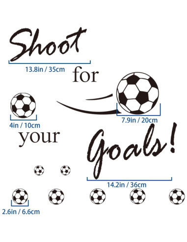 Calcomanía de Pared de Fútbol Hanlongyu - 70x70 cm