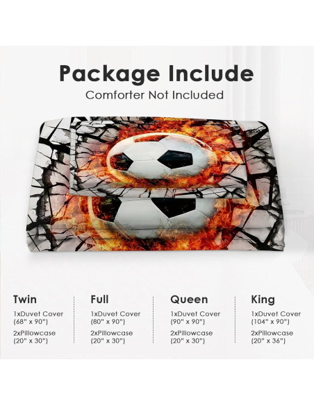 Juego de Ropa de Cama Full UIAMT Fútbol 2 Fundas Almohada Juego de Ropa de Cama Full UIAMT Fútbol 2 Fundas Almohada