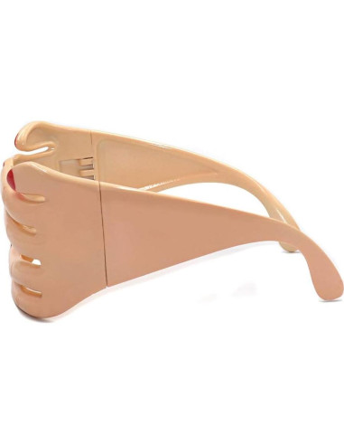 Gafas de fiesta divertidas en forma de dedos - Beige