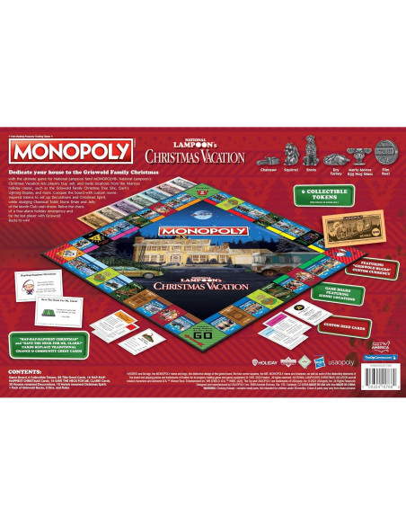 Monopoly Vacaciones de Navidad National Lampoon - Juego de Mesa 2-6 Jugadores Monopoly Vacaciones de Navidad National Lampoon - Juego de Mesa 2-6 Jugadores
