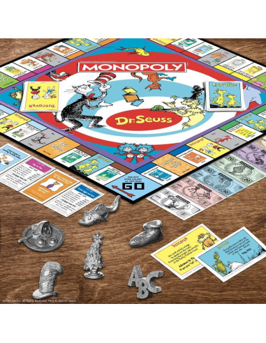 Monopoly Dr. Seuss - Juego Clásico Coleccionable para 2-6 Jugadores