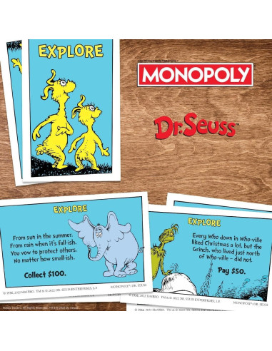 Monopoly Dr. Seuss - Juego Clásico Coleccionable para 2-6 Jugadores