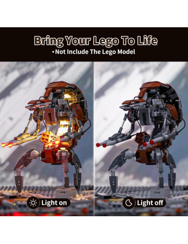 Kit de Iluminación LED BRIKSMAX para Lego 75381 Droideka