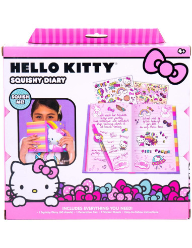 Diario Squishy Hello Kitty con Pegatinas - Horizon Group USA