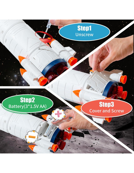 Juguete de Cohete Espacial H202A con Astronautas y Scooter Juguete de Cohete Espacial H202A con Astronautas y Scooter