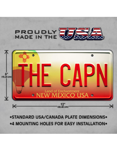 Placa de Licencia Metálica Breaking Bad THE CAPN 30.48x15.24cm