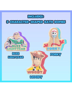 Bombas de baño Toy Story Woody Buzz Forky 100g aroma a bayas 2