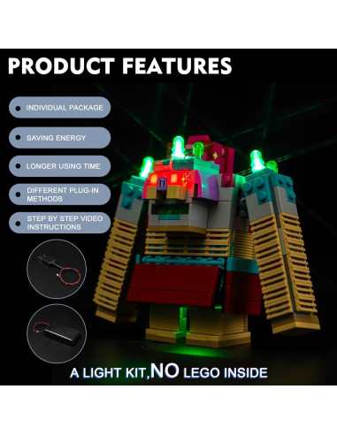Kit de Luz LED BrickBling para Lego 21257 Mine-Craft