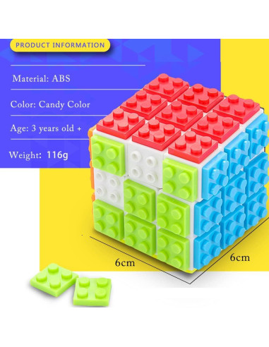 Cubo Mágico Rápido 3x3 FANXIN con Separador y Soporte