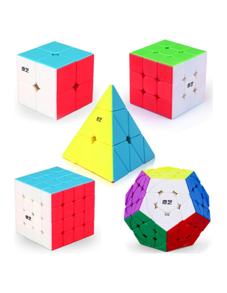 Conjunto de Cubos Rápidos Roxenda 2x2 3x3 4x4 Megaminx y Pirámide Conjunto de Cubos Rápidos Roxenda 2x2 3x3 4x4 Megaminx y Pirámide