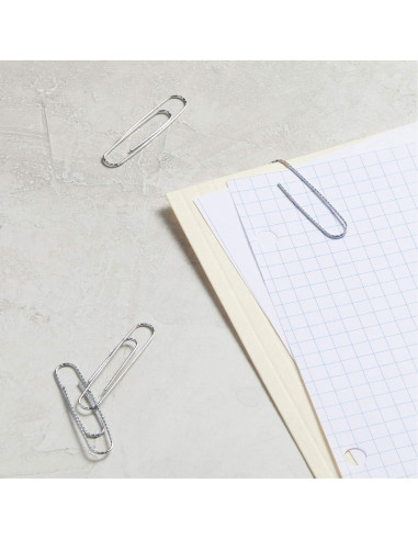 Clips de Papel Jumbo Antideslizantes Amazon Basics 1000 Unidades