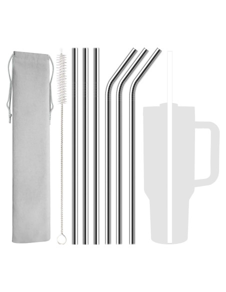 Paquete de 6 Pajillas Reutilizables Acero Inoxidable UDOGI 30.99 cm Paquete de 6 Pajillas Reutilizables Acero Inoxidable UDOGI 30.99 cm