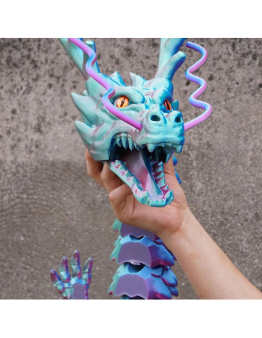 Dragón Gigante Impreso en 3D LUYU 197.6cm Colorido Articulado