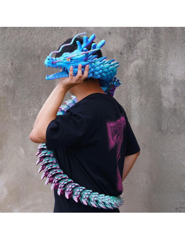 Dragón Gigante Impreso en 3D LUYU 197.6cm Colorido Articulado
