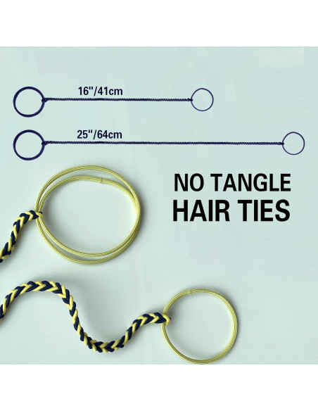3 Lazos de Cabello Espirales SISYOUP Coloridos 40.64 cm 3 Lazos de Cabello Espirales SISYOUP Coloridos 40.64 cm