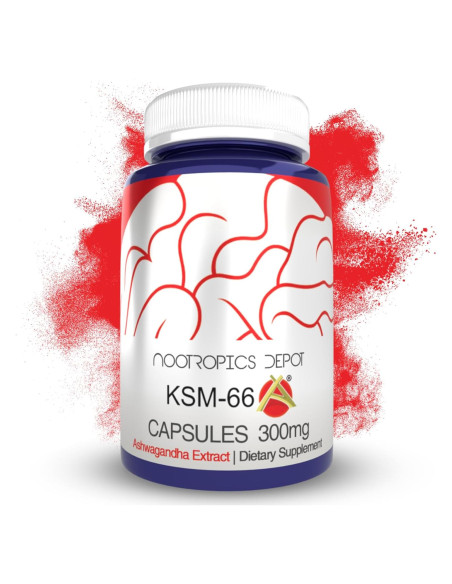 Cápsulas KSM-66 Ashwagandha Nootropics Depot 300mg 90 Unidades Cápsulas KSM-66 Ashwagandha Nootropics Depot 300mg 90 Unidades