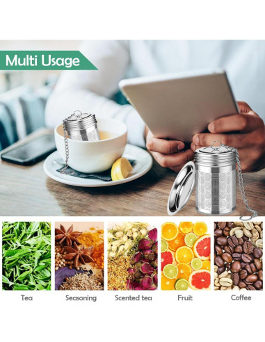 Paquete de 2 Infusores de Té HAWOWZ Acero Inoxidable 4 cm