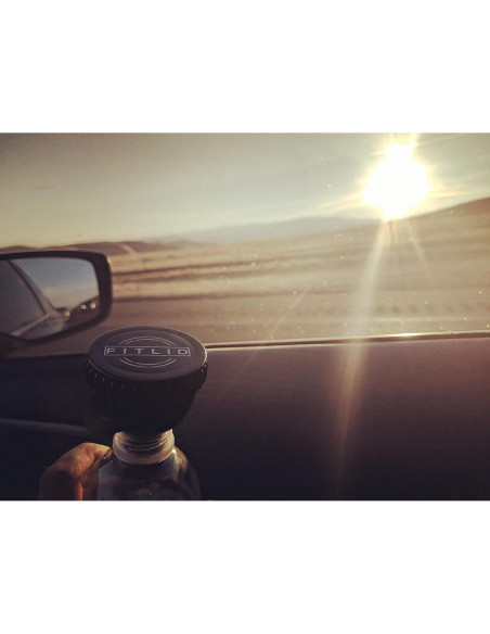 Paquete de 2 Embudos Portátiles FitLid para Suplementos - Negro Paquete de 2 Embudos Portátiles FitLid para Suplementos - Negro