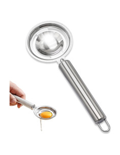 Separador de Huevos Qiifaiikooii de Acero Inoxidable Duradero