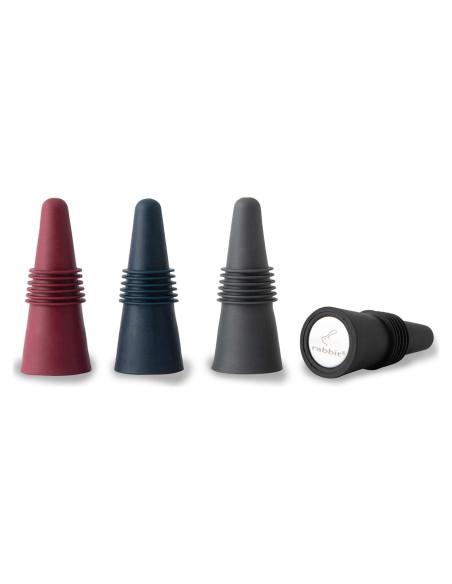 Juego de 4 Tapones para Botellas Rabbit W6121 Multicolor Juego de 4 Tapones para Botellas Rabbit W6121 Multicolor
