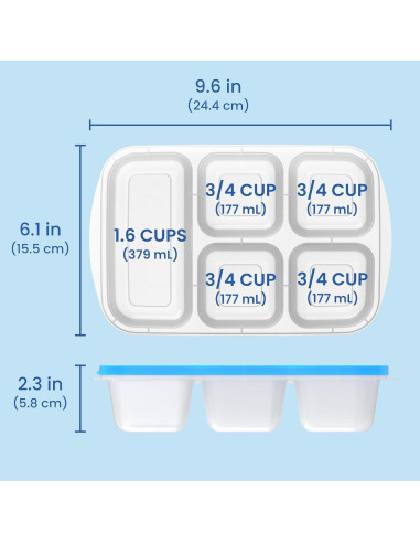 Bentgo Easyboxes - Recipientes de comida 5 compartimentos 4 unidades