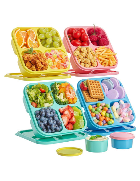 Juego de 4 Contenedores para Snacks Canfanni 473 ml BPA Free Juego de 4 Contenedores para Snacks Canfanni 473 ml BPA Free