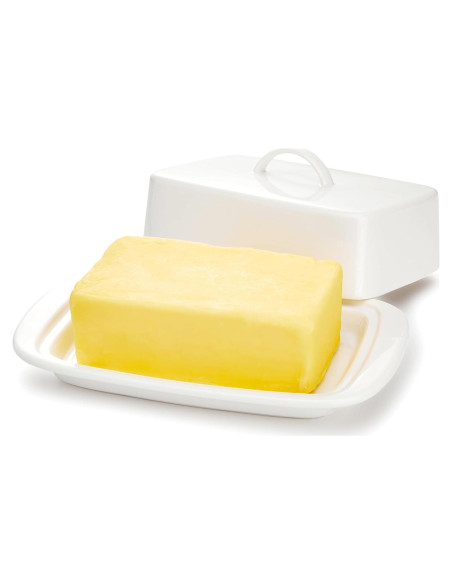 Plato de Mantequilla Grande Sweese con Tapa 19.6 cm Blanco Plato de Mantequilla Grande Sweese con Tapa 19.6 cm Blanco