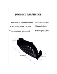 Colador de Silicona Clip-On Liboyixi para Ollas y Sartenes 2