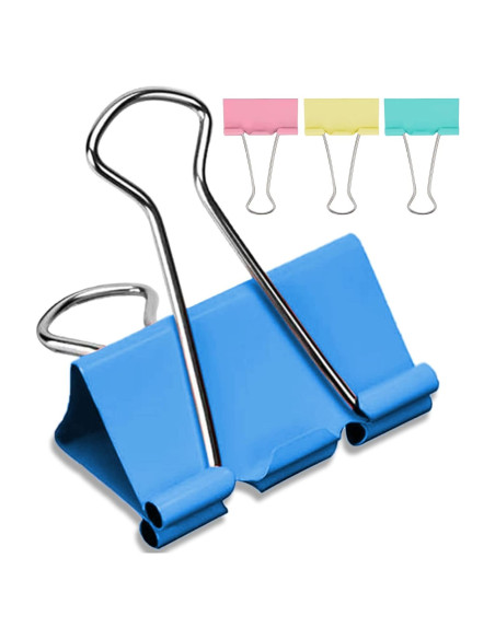 Clips de Carpeta Jumbo OWLKELA 24 Pcs 5 cm Acero Templado Clips de Carpeta Jumbo OWLKELA 24 Pcs 5 cm Acero Templado