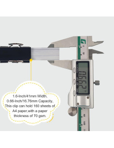 Clip de Carpeta Grande DSTELIN 41mm Negro - 24 Piezas 2