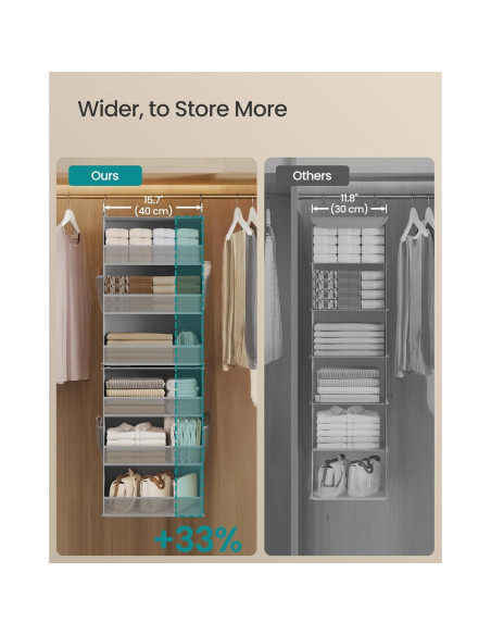 Organizador Colgante de Closet SONGMICS 6 Niveles Gris Paloma Organizador Colgante de Closet SONGMICS 6 Niveles Gris Paloma