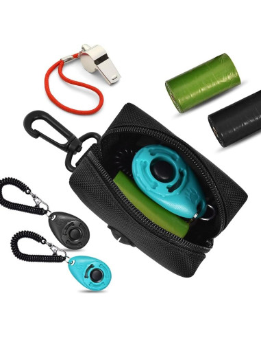 Dispensador de bolsas de caca de perro Hilihali Negro