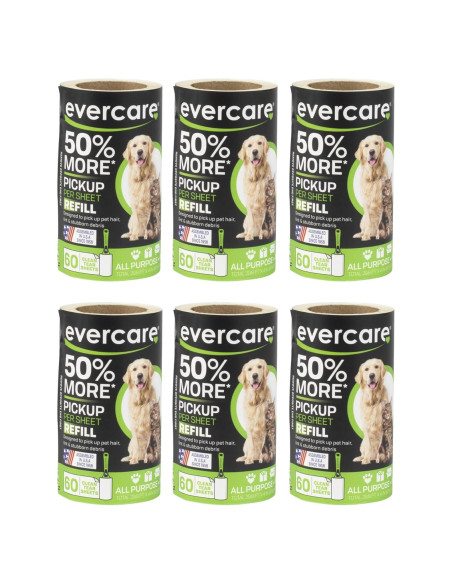 Recarga Rodillo Quitapelusas Evercare 60 Hojas Extra Pegajosas Recarga Rodillo Quitapelusas Evercare 60 Hojas Extra Pegajosas
