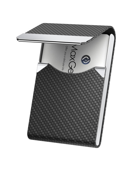Soporte para Tarjetas de Negocios MaxGear Carbono Negro RFID Soporte para Tarjetas de Negocios MaxGear Carbono Negro RFID
