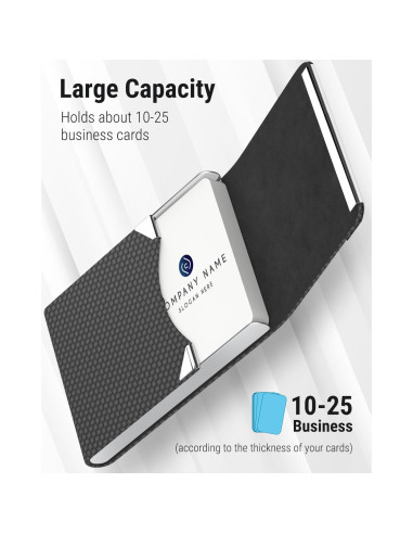 Soporte para Tarjetas de Negocios MaxGear Carbono Negro RFID
