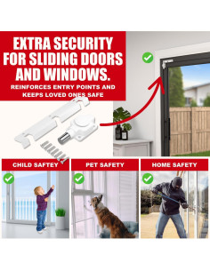 Cerradura de Patio Securityman para Puerta Deslizante de Vidrio 2