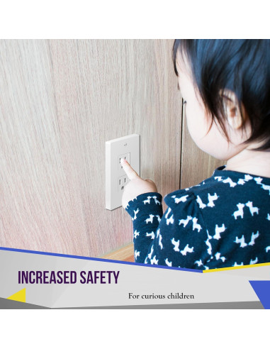 Cubierta de Enchufe a Prueba de Niños ENERLITES 8800-TR, Blanco, 6 Paquete