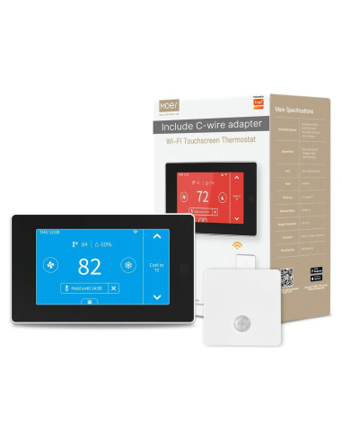 Termostato Inteligente WiFi MoesGo Programable con Sensor