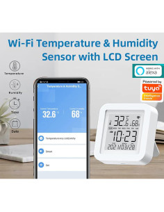 Termómetro Higrómetro WiFi Gaoducash TH06 con Alertas APP 2