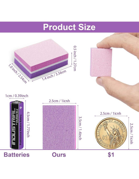 CGBE Mini Pulidores de Uñas 100/180 Grano 50PCS Rosa-Púrpura CGBE Mini Pulidores de Uñas 100/180 Grano 50PCS Rosa-Púrpura