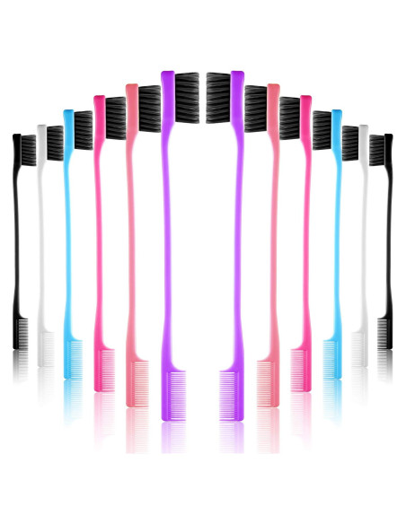 Yaomiao 12 Cepillos de Bordes para Cabello y Cejas - Colores Aleatorios Yaomiao 12 Cepillos de Bordes para Cabello y Cejas - Colores Aleatorios