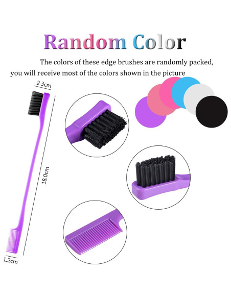 Yaomiao 12 Cepillos de Bordes para Cabello y Cejas - Colores Aleatorios Yaomiao 12 Cepillos de Bordes para Cabello y Cejas - Colores Aleatorios