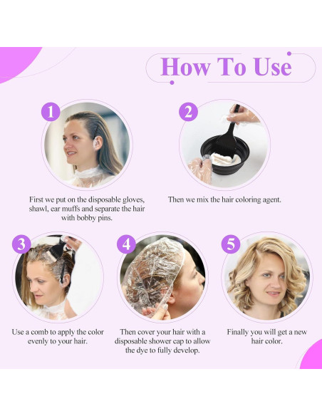 Kit de Tinte para Cabello Vivinin 18 Piezas con Brochas y Tazón Kit de Tinte para Cabello Vivinin 18 Piezas con Brochas y Tazón