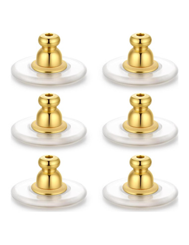 Respaldos de Aretes Moconar 12mm Dorado para Aretes Pesados