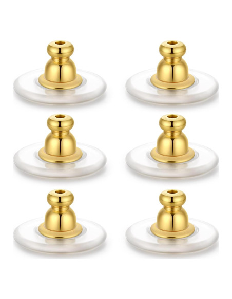 Respaldos de Aretes Moconar 12mm Dorado para Aretes Pesados Respaldos de Aretes Moconar 12mm Dorado para Aretes Pesados